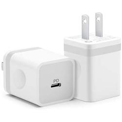 ARCCRA USB C Charger, 2-Pack 18W PD Type C Power Delivery 3.0 Fast Wall Charger Block Compatible with iPhone 11/Pro/Max/XR/XS/X/8/SE2, iPad Pro, Galaxy S10/S9/S8,Note 9/8, Pixel 4/3/2/XL, AirPods Pro