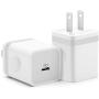 ARCCRA USB C Charger, 2-Pack 18W PD Type C Power Delivery 3.0 Fast Wall Charger Block Compatible with iPhone 11/Pro/Max/XR/XS/X/8/SE2, iPad Pro, Galaxy S10/S9/S8,Note 9/8, Pixel 4/3/2/XL, AirPods Pro
