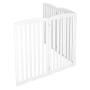 PAWLAND Freestanding Foldable Pet Gate for Dogs Extra Wide and Tall,4 Panel,36 inch Tall Dog Fence, Dog Gate for The House, Doorway, Stairs, White
