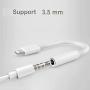 [Apple MFi Certified] Lightning to Headphone Jack Adpter, for iPhone Dongle Aux Audio 3.5mm Jack Earphone Stereo Cable, Compatible with iPhone11/X/XR/XS/8/7,Support Music Control Function