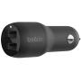 Belkin Dual USB Car Charger 24W (Boost Charge Dual Port Car Charger, 2-Port USB Car Charger) iPhone Car Charger, Android Car Charger (CCB001btBK)
