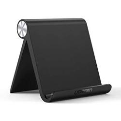 UGREEN Tablet Stand Holder Adjustable Compatible for iPad 10.2 2019, iPad Pro 11 Inch 2020, iPad 9.7 2018, iPad Mini 5 4 3 2, iPad Air, Nintendo Switch, iPhone 11 Pro Max SE XS XR X 8 Plus 7 6 (Black)