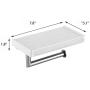 YISMAN Toilet Paper Holder White Bathroom Tissue Roller Hanger with Cell Mobile Phone Shelf Wall Mounted