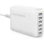 USB Charger RAVPower 60W 12A 6-Port Desktop USB Charging Station with iSmart Multiple Port, Compatible iPhone SE 11 Pro Max XS XR X iPad Pro Air Mini Galaxy S10 Note 10 Tablet and More (White)