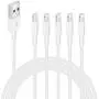 FEEL2NICE 5 Pack 10ft Charger Cord for Long 10 Foot iPhone Charging Cable/Data Sync Fast iPhone USB Charging Cable Cord Compatible with iPhone X Case/8/8 Plus/7/7 Plus/6/6s Plus/5s/5,iPad Case(White) FEEL2NICE 5 Pack 10ft Charger Cord for Long 10 Foot iPhone Charging Cable/Data Sync Fast iPhone USB Charging Cable Cord Compatible with iPhone X Case/8/8 Plus/7/7 Plus/6/6s Plus/5s/5,iPad Case(White)