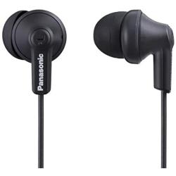 Panasonic ErgoFit In-Ear Earbud Headphones RP-HJE120-KA (Matte Black) Dynamic Crystal-Clear Sound, Ergonomic Comfort-Fit