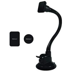 Macally Magnetic Phone Car Mount, Windshield Phone Holder for Car with 12" Long Arm & Super Strong Magnet for All Smartphones, Cell Phones, iPhones, Samsung Galaxies, etc.