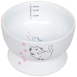 Raised Cat Water Bowl,Elevated, Porcelain Made, Pet Supplies, Backflow Prevention, Stress Free, Safety Choice for Your pet, Superior for Drinking Water