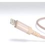 AmazonBasics Nylon Braided Lightning to USB A Cable, MFi Certified Apple iPhone Charger, Gold, 3-Foot