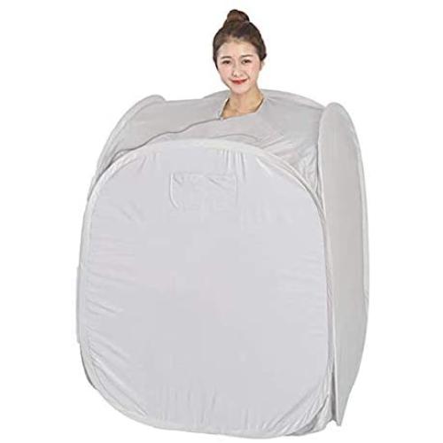 ZONEMEL Portable Steam Sauna, Lightweight Folding Tent, Personal Steam Sauna SPA for Weight Loss Detox Therapy, Steamer NOT Included (Grey) ZONEMEL Portable Steam Sauna, Lightweight Folding Tent, Personal Steam Sauna SPA for Weight Loss Detox Therapy, Steamer NOT Included (Grey)