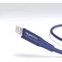 AmazonBasics USB A Cable with Lightning Connector, Premium Collection, MFi Certified Apple iPhone Charger, 3 Foot, Blue
