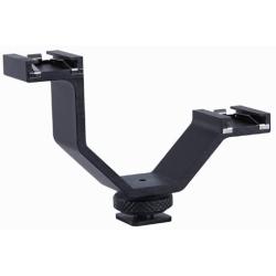 Movo Photo HVA20 Heavy-Duty Video Accessory Dual Shoe Bracket for Lights, Monitors, Microphones and More