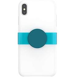 PopSockets PopGrip Slide for iPhone Xs Max Apple Silicone Case - Turbo Ice