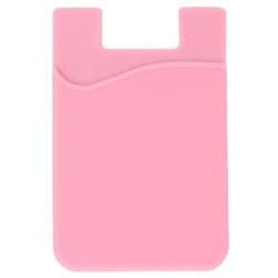 ARKTEK Phone Wallet, Stick On Sleeve Cell Phone Case Adhesive Silicone Credit Card Holder(Pink)