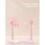 Cell Phone Stand,Angle Height Adjustable LISEN Cell Phone Stand for Desk,Thick Case Friendly Phone Holder Stand for Desk, Compatible with All Mobile Phones-Pink