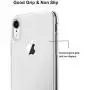 Unov Case Clear with Design Slim Protective Soft TPU Bumper Embossed Pattern [Support Wireless Charging] Cover for iPhone XR 6.1 Inch(Crystal Clear)