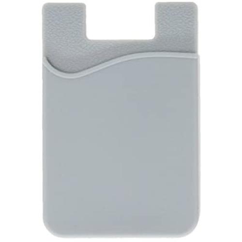 ARKTEK Phone Wallet, Stick On Sleeve Cell Phone Wallet Case Adhesive Silicone Credit Card Holder (Grey)