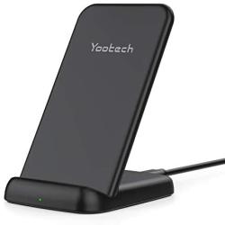 Yootech Wireless Charger Qi-Certified 10W Max Wireless Charging Stand, Compatible with iPhone SE 2020/11/11 Pro/11 Pro Max/XS MAX/XR/XS/X/8, Galaxy S20/Note 10 Plus/S10/S10 Plus(No AC Adapter)