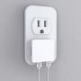 Nekmit Dual Port Ultra Thin Flat USB Wall Charger with Smart IC, White