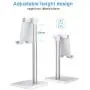 Cell Phone Stand, OMOTON Adjustable Angle Height Desk Phone Dock Holder for iPhone SE 2/11 / 11 Pro/XS Max/XR, Samsung Galaxy S20 / S10 / S9 / S8 and Other Phones (3.5-7.0-Inch),Silver