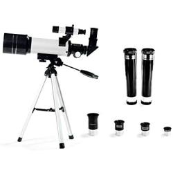 FMG 70mm Refractor Telescope for Kids & Beginners with Tripod, Moon Mirror & Finder Scope with 3 Magnification eyepieces, Barlow lens, Erecting eyepiece