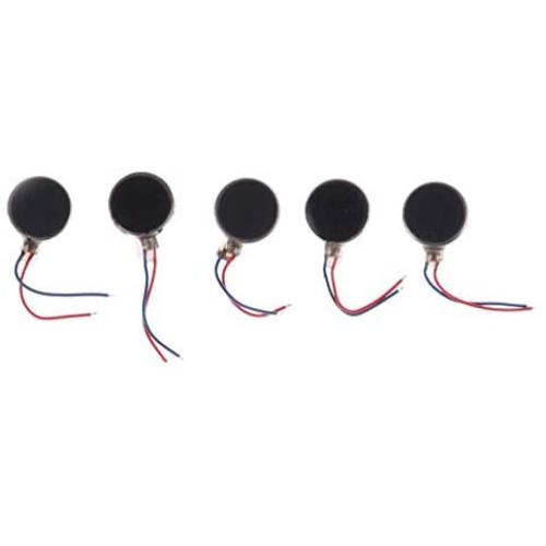 Aodesy 10x2.7mm Coin Flat Vibrating Motor DC 3V Micro Vibration Motor for Mobile Phone(5 Pcs)