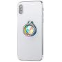 lenoup Iridescent Glitter Bling Bling Phone Ring Holder,Rainbow Sparkle Phone Ring Artificial Diamond Stand,Teal Rhinestone Cell Phone Finger Ring