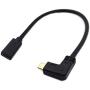 Poyiccot 90 Degree USB C Type C Male to Female Cable 1Feet/30cm, Right & Left Angled 90 Degree USB-C USB 3.1 Type-C Male to Female Extension Cable for Laptop & Tablet & Mobile Phone (USB C Right M/FM)