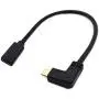 Poyiccot 90 Degree USB C Type C Male to Female Cable 1Feet/30cm, Right & Left Angled 90 Degree USB-C USB 3.1 Type-C Male to Female Extension Cable for Laptop & Tablet & Mobile Phone (USB C Right M/FM)