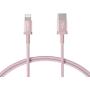 AmazonBasics Nylon Braided USB-C to Lightning Cable, Apple MFi Certified Charger for iPhone 11 Pro/11 Pro Max - Rose Gold, 3-Foot