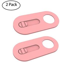 Slide Webcam Cover Ultra Slim 0.027inch Web Camera Cover for Computer, Dell HP Lenovo Laptop, iMac, MacBook Pro, Smartphone, Slider Camera Blocker Protect Privacy and Securtiy(Pink-2Pack)