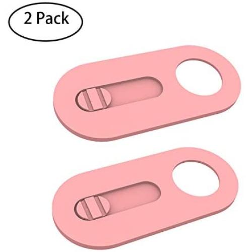 Slide Webcam Cover Ultra Slim 0.027inch Web Camera Cover for Computer, Dell HP Lenovo Laptop, iMac, MacBook Pro, Smartphone, Slider Camera Blocker Protect Privacy and Securtiy(Pink-2Pack)