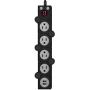 Cellet 4 Outlet Foldable Rotating Power Strip, with Timer and ON and Off Button, Fireproof PC, Dual USB Charging Ports, 5 Foot Cord, for Computers, Smartphones, Tablets, Cameras, etc. (Black)