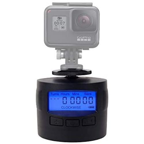 TurnsPro - Time Lapse Camera Mount - Panning Rotating 360 for GoPro DSLR iPhone. Motorised Pan Head for Panoramic Photos