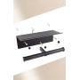 Neater Nest Reversible Toilet Paper Holder with Phone Shelf, Modern Style (Oil Rubbed Bronze, Double)