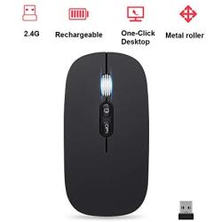 Wireless Mouse for Laptop Portable Mobile Optical Mouse with USB Receiver, 5 Adjustable DPI Levels, 6 Buttons for Notebook, PC, Laptop, Computer, MacBook G