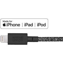 Native Union Night Cable - 10ft Ultra-Strong Reinforced [Apple MFi Certified] Durable Lightning to USB Charging Cable with Weighted Knot for iPhone/iPad (Cosmos)