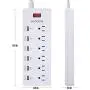 Surge Protector Power Strip,6 Outlets&6 USB Charging Ports, USB Extension Cord,6ft UL Cord, 1625W/13A 125V for Home & Office Appliances, Smartphones, Tablets,Laptop… Surge Protector Power Strip,6 Outlets&6 USB Charging Ports, USB Extension Cord,6ft UL Cord, 1625W/13A 125V for Home & Office Appliances, Smartphones, Tablets,Laptop…