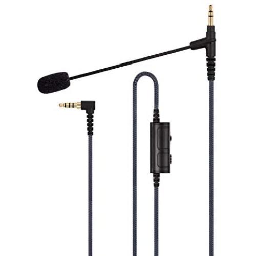 Cable Boom Microphone - Volume Control for Playstation PS4 or Xbox One Controller, PC, Tablet,Laptop, Smartphone - Boompro Gaming Mic Compatible with V-Moda or Most Other 3.5mm Jack Headphone(150CM)