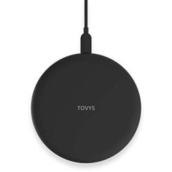 TOVYS Wireless Charger, Qi 10W Fast Wireless Charging pad, for iPhone 11/11 Pro / 11 Pro Max/XS MAX/XR/XS/X / 8, for Galaxy Note 10 / S10 / S9 / S8, AirPods Pro (No AC Adapter) (Black)