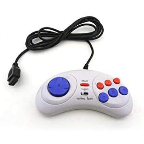 Controller Pc| 100PCS 16 Bit Handle Controller 6 Button Gamepad Game Controller for for MD Game Accessories