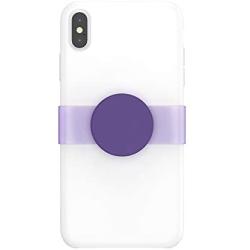 PopSockets PopGrip Slide for iPhone Xs Max Apple Silicone Case - Fierce Violet