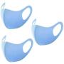 Washable and Reusable Fabric Face Mouth Madks Breathable Face Covering for Summer, 3 Pack_Blue