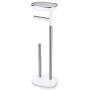 Joseph Joseph 70518 EasyStore Butler Toilet Paper Holder Stand and Spare Roll Storage with Shelf and Drawer, Stainless Steel