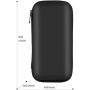 iMangoo Shockproof Carrying Case Hard Protective EVA Case Impact Resistant Travel 12000mAh Bank Pouch Bag USB Cable Organizer Earbuds Sleeve Pocket Accessory Smooth Coating Zipper Wallet Black