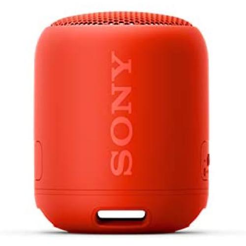 Sony SRS-XB12 Mini Bluetooth Speaker Loud Extra Bass Portable Wireless Speaker with Bluetooth -Loud Audio for Phone Calls- Small Waterproof and Dustproof Travel Music Speakers Red SRS-XB12/R