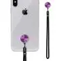 MOXYO - Zigi Band - Universal Cell Phone Lanyard and Wrist Strap, Works with All Smartphones and Tablets Including iPhone and Galaxy & Most Cases (Purple Anodized w/Blk Lanyard)