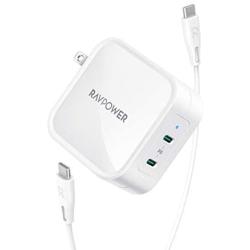 USB C Charger, RAVPower 90W 2-Port Wall Charger PD 3.0 GaN Tech Type C Fast Charging Adapter Compatible with MacBook Pro Air, iPad Pro, iPhone 11 Pro Max XR XS X SE2, Galaxy S9 S8, Nintendo and More
