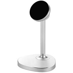 Sakula Magnetic Mount Tabletop Holder, Cell Phone Desk Stands 360 Rotation Hands Free Magnetic Phone Stand Silver