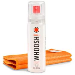 WHOOSH! Screen Cleaner Kit – Best for– Smartphones, iPads, Eyeglasses, Kindle, LED, LCD & TVs – Includes 3.4 Oz Bottle + 2 Premium Cloths